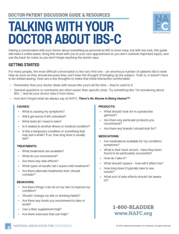 talking with your doctor about IBS-C.